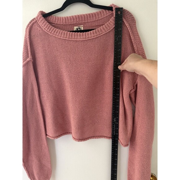 We The Free Women’s S Sweater Pink Oversized Cropped Long Sleeve Top NWT - Picture 9 of 9